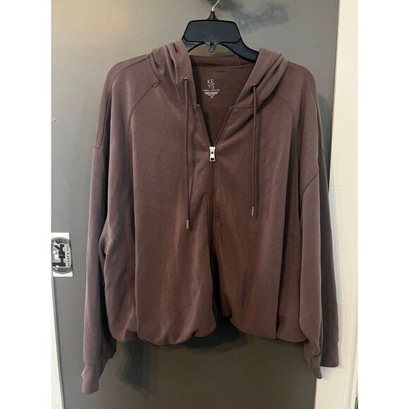 Athleta size 1x Alicia keys collection jacket sweatshirt mauve purple color nwt - Picture 2 of 5